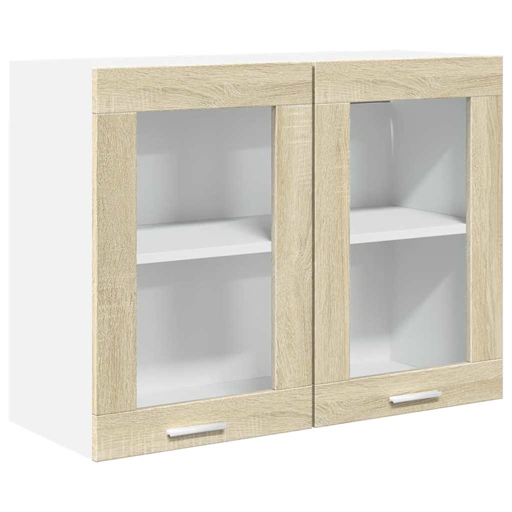Bovenkast Lyon 80x31x60 cm bewerkt hout sonoma eikenkleurig is nu te koop bij PeponiXL, paradijselijk wonen!