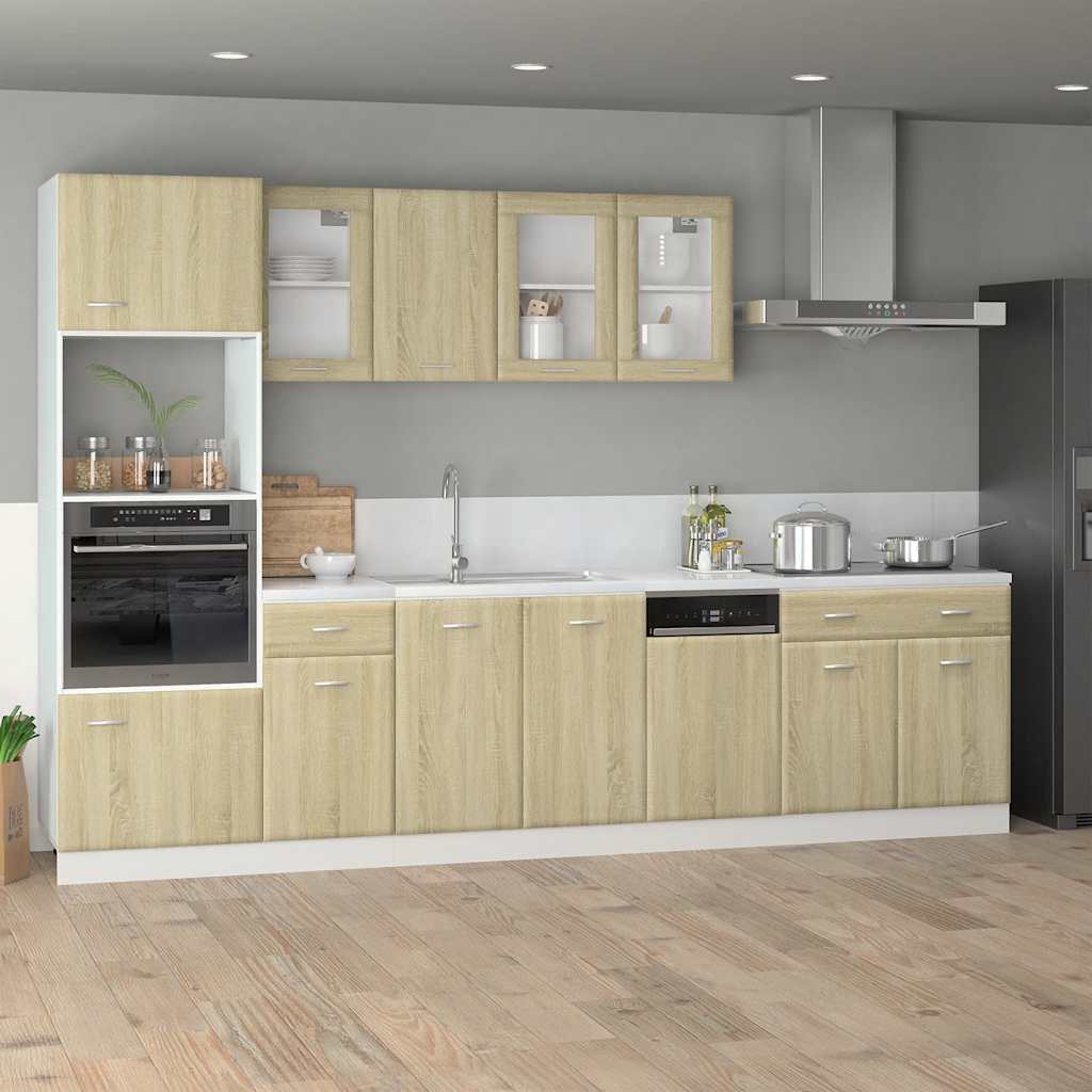 Bovenkast Lyon 80x31x60 cm bewerkt hout sonoma eikenkleurig is nu te koop bij PeponiXL, paradijselijk wonen!