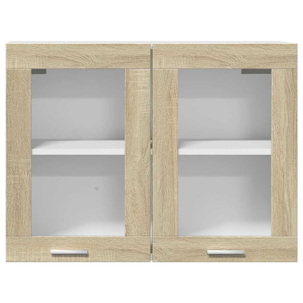 Bovenkast Lyon 80x31x60 cm bewerkt hout sonoma eikenkleurig is nu te koop bij PeponiXL, paradijselijk wonen!