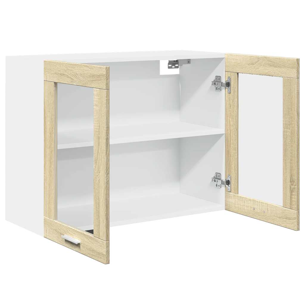 Bovenkast Lyon 80x31x60 cm bewerkt hout sonoma eikenkleurig is nu te koop bij PeponiXL, paradijselijk wonen!