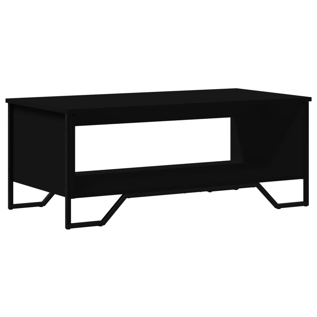 Salontafel 100x51x40 cm bewerkt hout zwart is nu te koop bij PeponiXL, paradijselijk wonen!