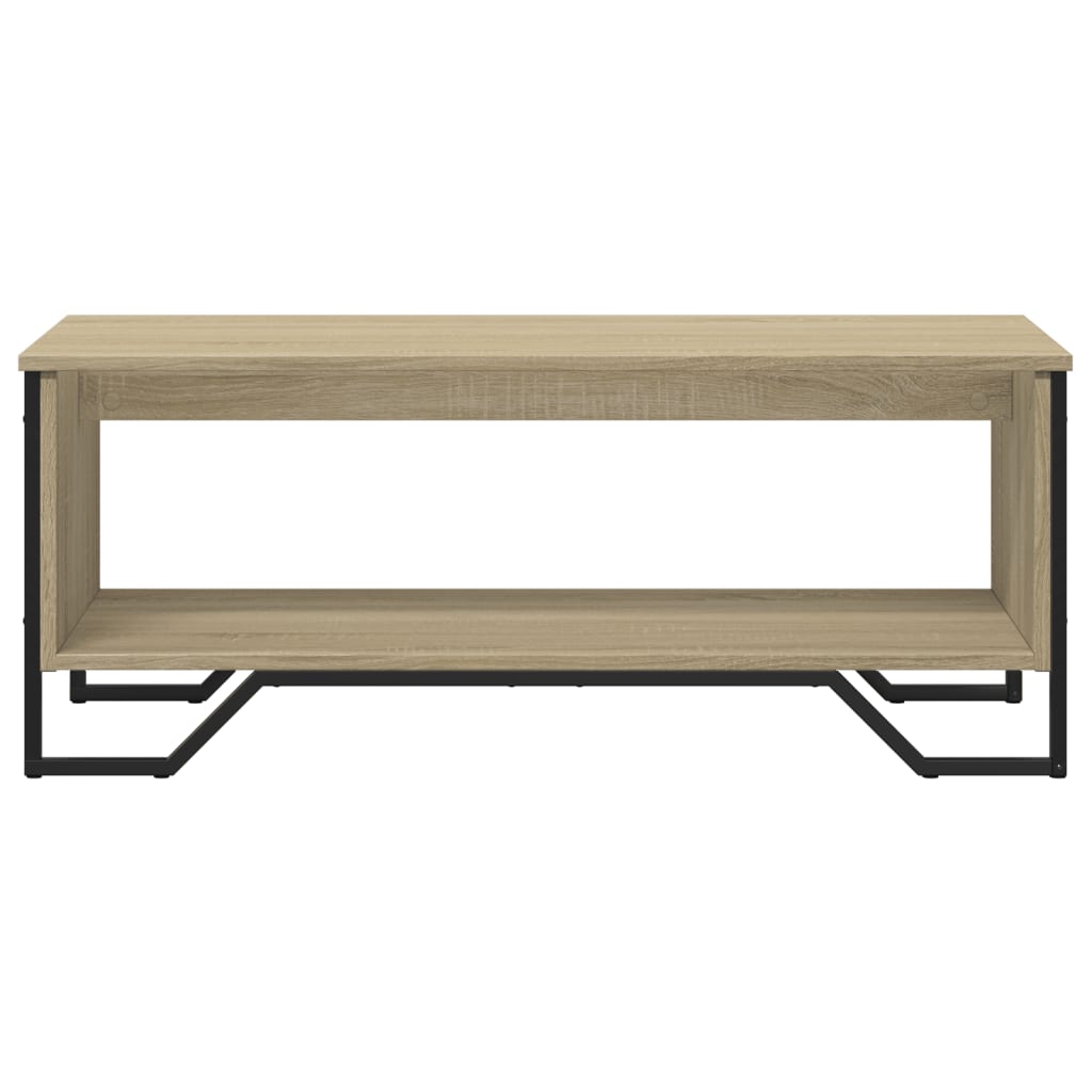 Salontafel 100x51x40 cm bewerkt hout sonoma eikenkleurig is nu te koop bij PeponiXL, paradijselijk wonen!
