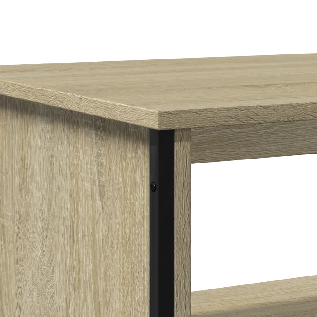 Salontafel 100x51x40 cm bewerkt hout sonoma eikenkleurig is nu te koop bij PeponiXL, paradijselijk wonen!