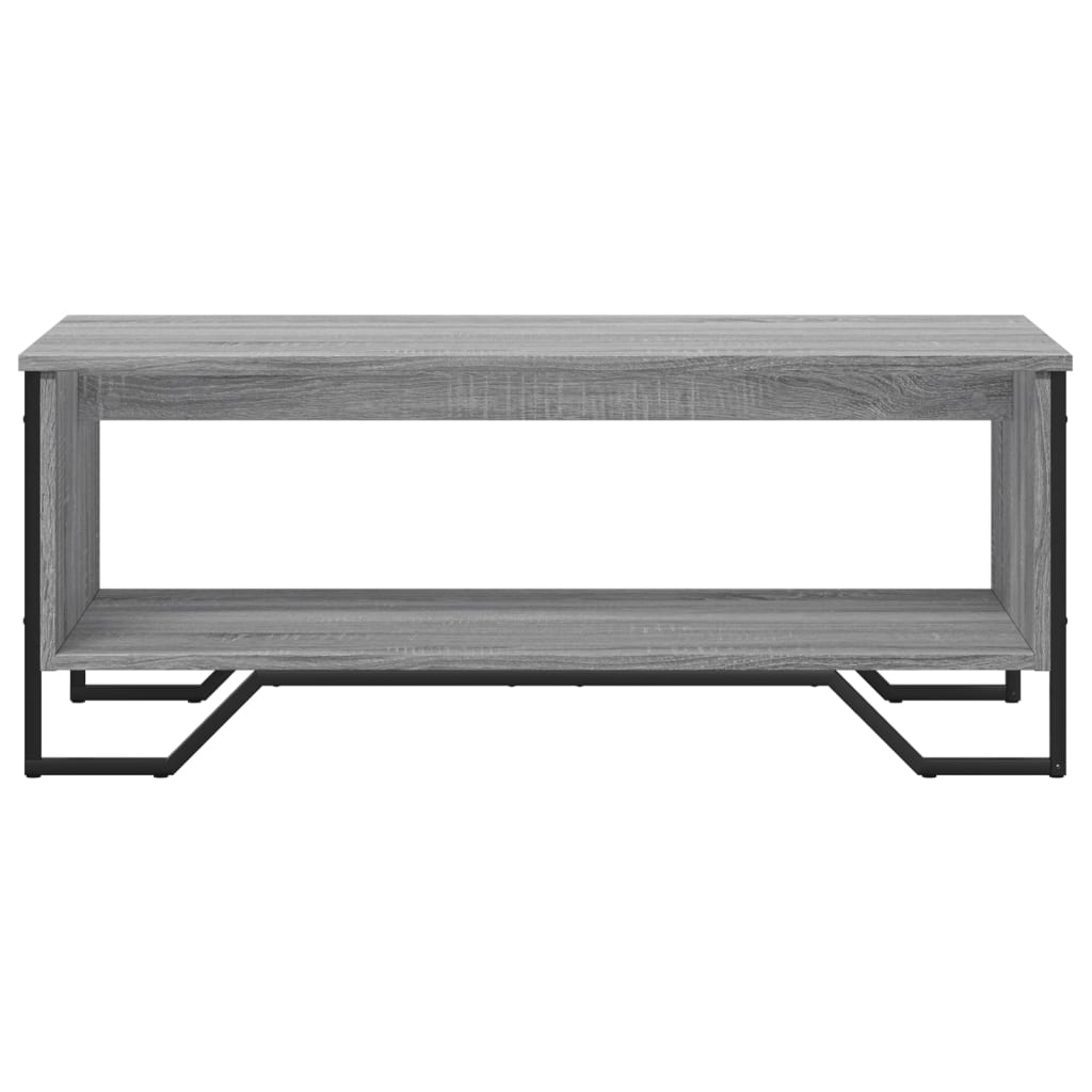 Salontafel 100x51x40 cm bewerkt hout grijs sonoma is nu te koop bij PeponiXL, paradijselijk wonen!