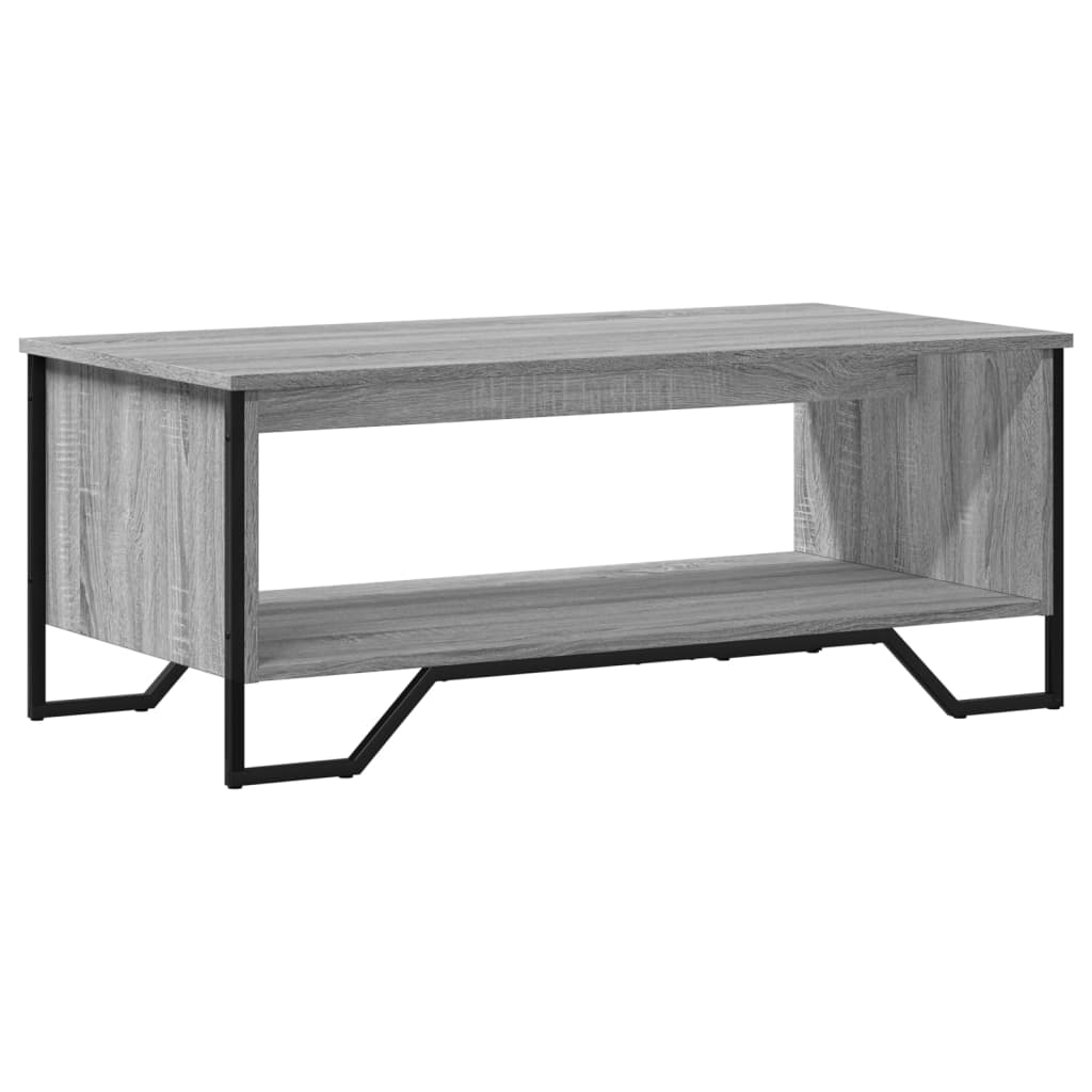Salontafel 100x51x40 cm bewerkt hout grijs sonoma is nu te koop bij PeponiXL, paradijselijk wonen!