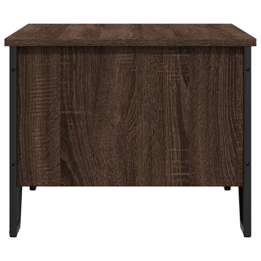 Salontafel 100x51x40 cm bewerkt hout bruin eikenkleur is nu te koop bij PeponiXL, paradijselijk wonen!