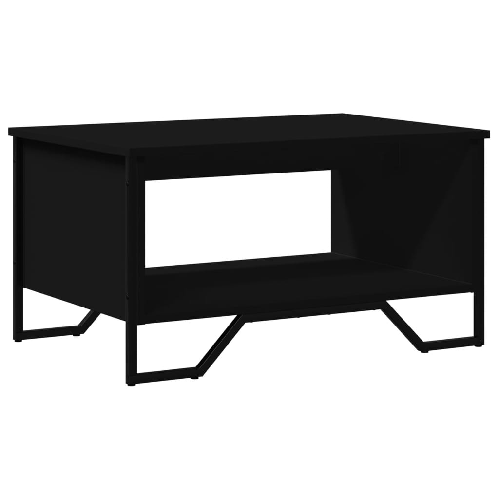 Salontafel 75x51x40 cm bewerkt hout zwart is nu te koop bij PeponiXL, paradijselijk wonen!