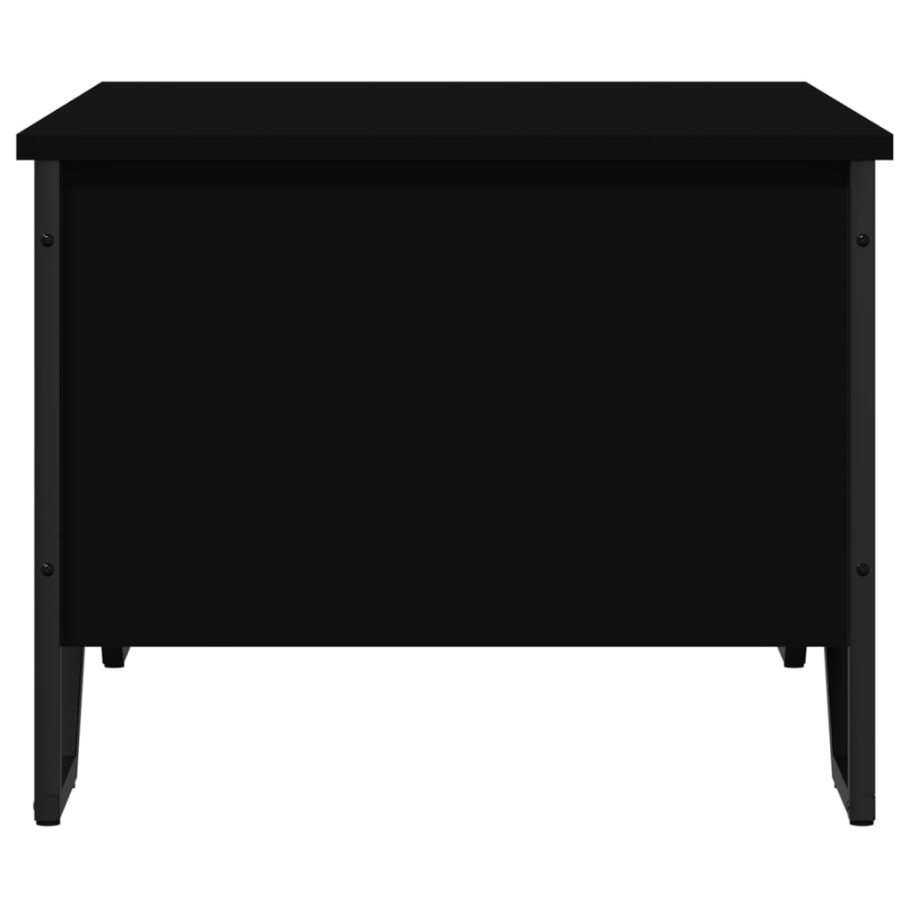 Salontafel 75x51x40 cm bewerkt hout zwart is nu te koop bij PeponiXL, paradijselijk wonen!