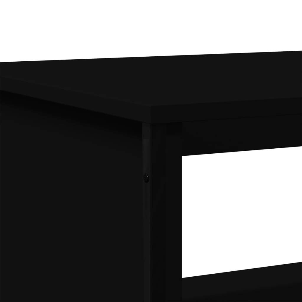 Salontafel 75x51x40 cm bewerkt hout zwart is nu te koop bij PeponiXL, paradijselijk wonen!