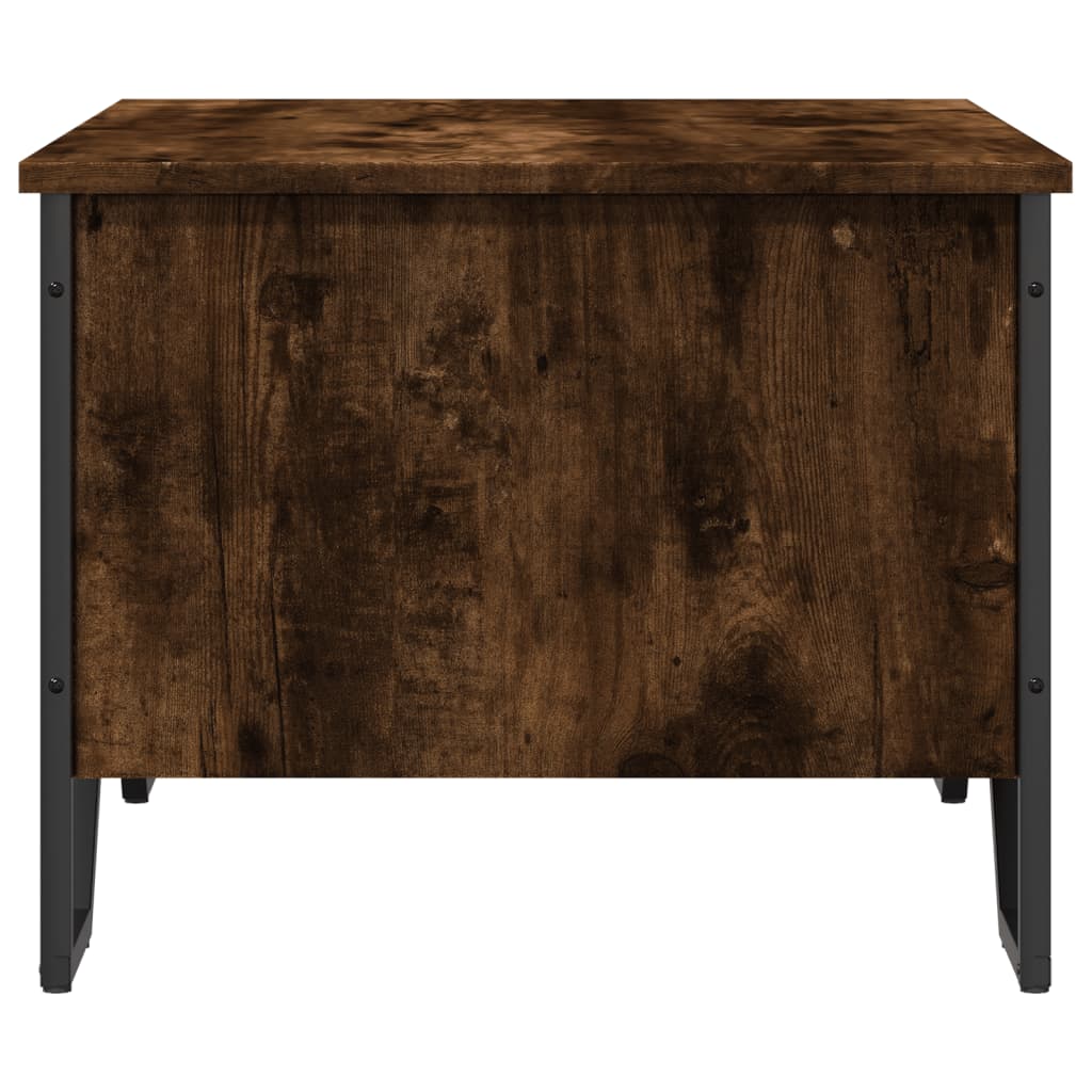 Salontafel 75x51x40 cm bewerkt hout gerookt eikenkleurig is nu te koop bij PeponiXL, paradijselijk wonen!