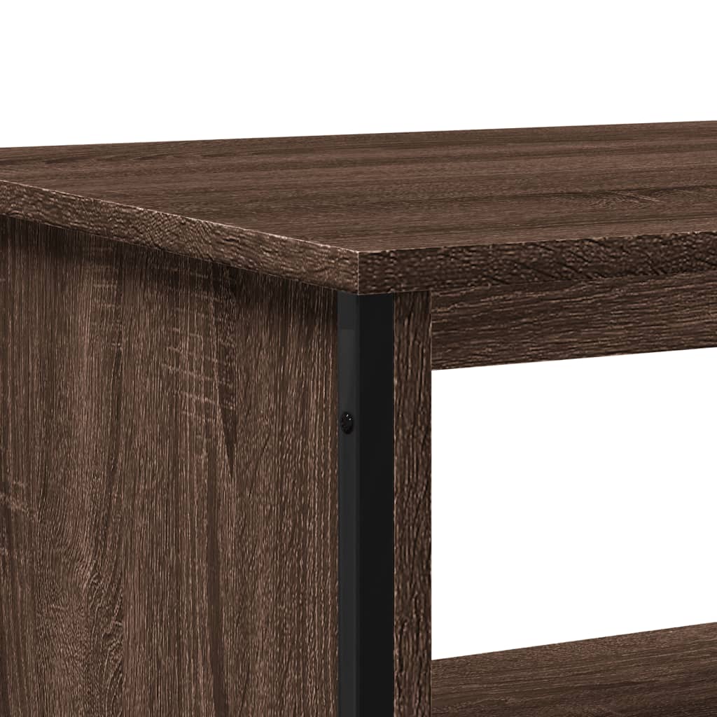 Salontafel 75x51x40 cm bewerkt hout bruin eikenkleur is nu te koop bij PeponiXL, paradijselijk wonen!