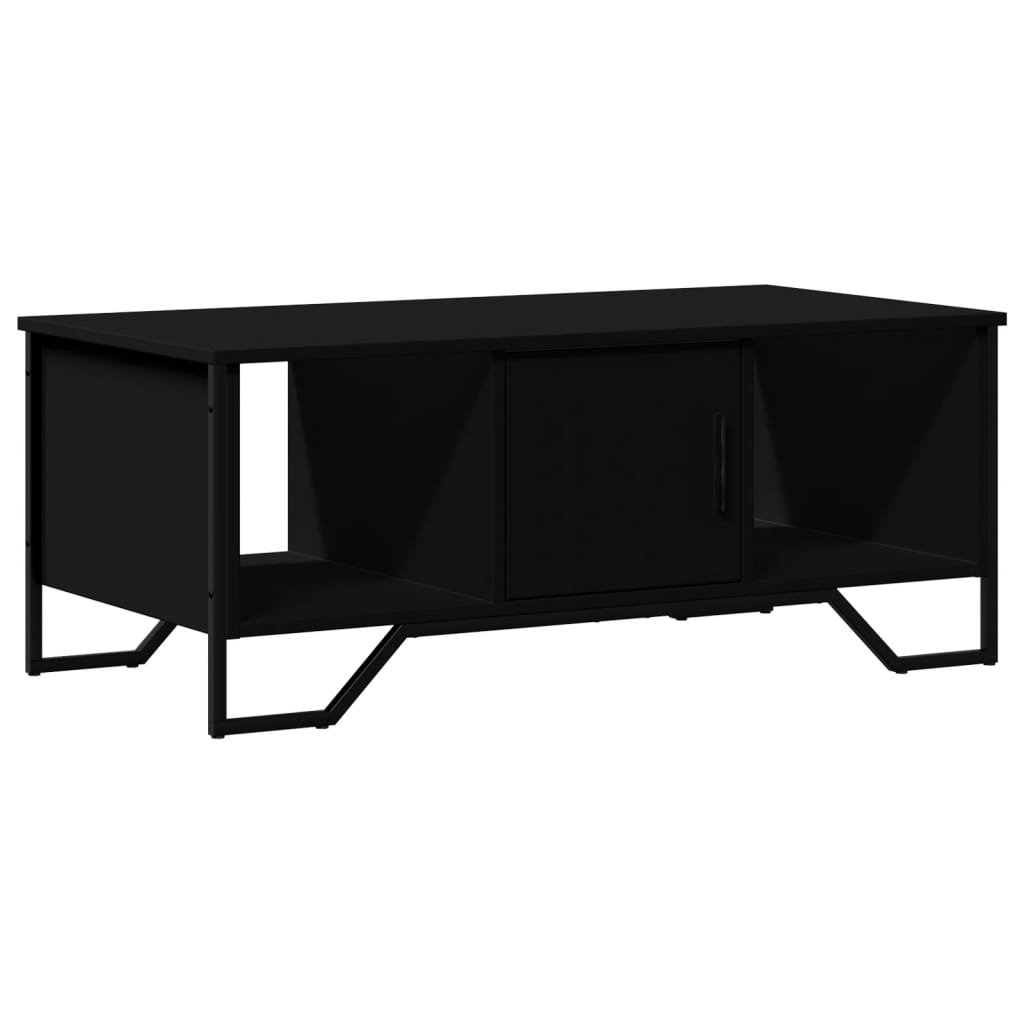 Salontafel 100x51x40 cm bewerkt hout zwart is nu te koop bij PeponiXL, paradijselijk wonen!