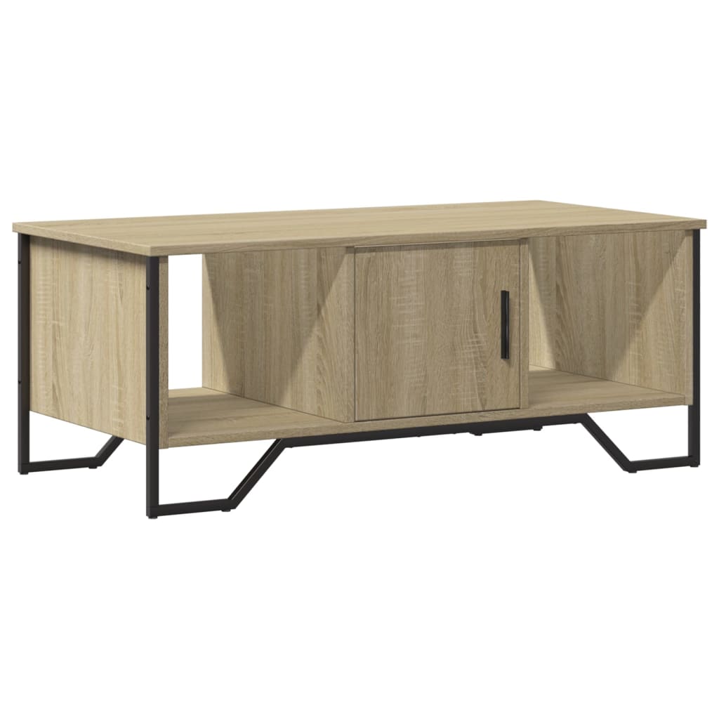 Salontafel 100x51x40 cm bewerkt hout sonoma eikenkleurig is nu te koop bij PeponiXL, paradijselijk wonen!
