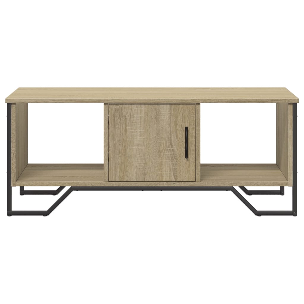 Salontafel 100x51x40 cm bewerkt hout sonoma eikenkleurig is nu te koop bij PeponiXL, paradijselijk wonen!