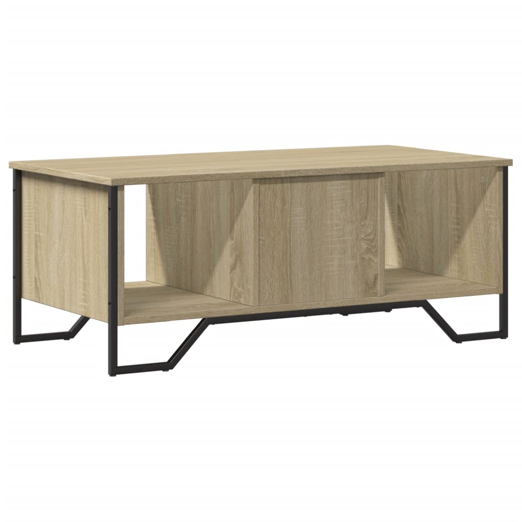 Salontafel 100x51x40 cm bewerkt hout sonoma eikenkleurig is nu te koop bij PeponiXL, paradijselijk wonen!