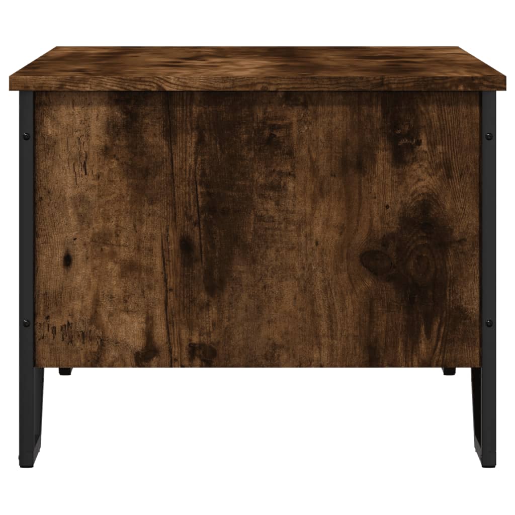 Salontafel 100x51x40 cm bewerkt hout gerookt eikenkleurig is nu te koop bij PeponiXL, paradijselijk wonen!