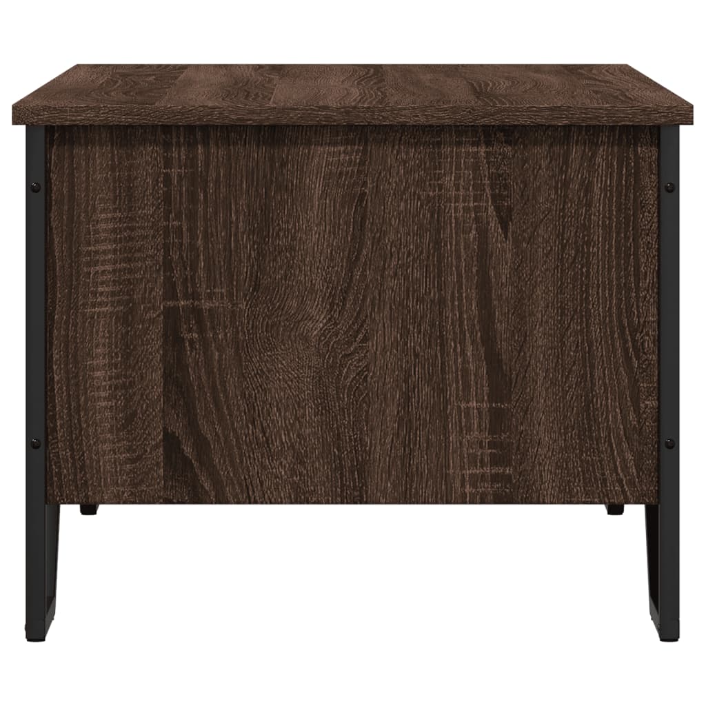 Salontafel 100x51x40 cm bewerkt hout bruin eikenkleur is nu te koop bij PeponiXL, paradijselijk wonen!