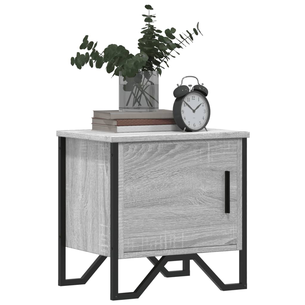 Nachtkastjes 2 st 40x30x40 cm bewerkt hout grijs sonoma eiken is nu te koop bij PeponiXL, paradijselijk wonen!