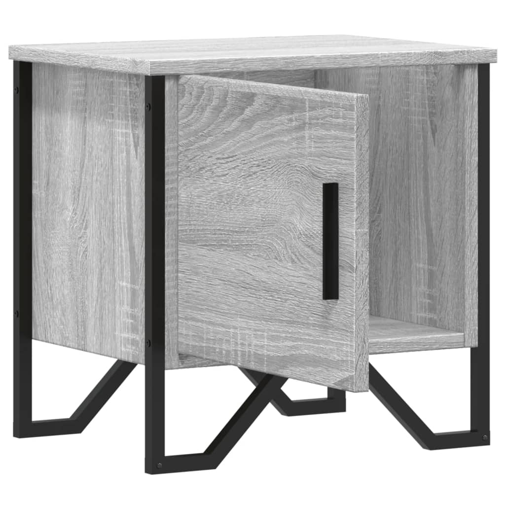 Nachtkastjes 2 st 40x30x40 cm bewerkt hout grijs sonoma eiken is nu te koop bij PeponiXL, paradijselijk wonen!