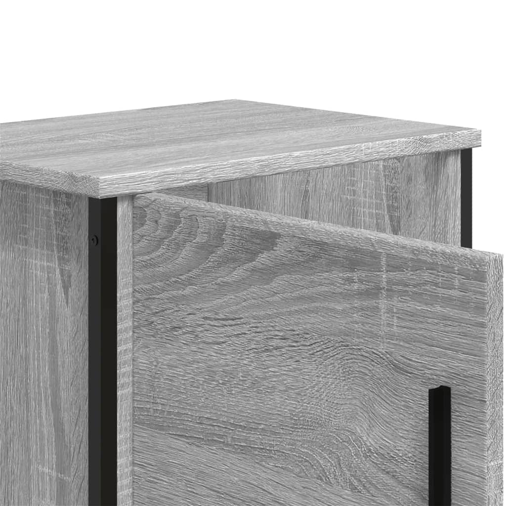 Nachtkastjes 2 st 40x30x40 cm bewerkt hout grijs sonoma eiken is nu te koop bij PeponiXL, paradijselijk wonen!