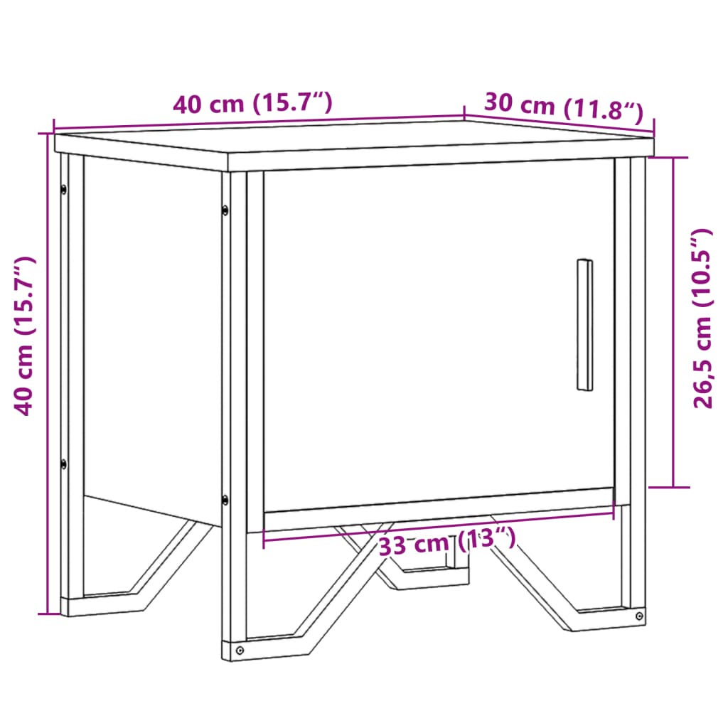 Nachtkastjes 2 st 40x30x40 cm bewerkt hout grijs sonoma eiken is nu te koop bij PeponiXL, paradijselijk wonen!