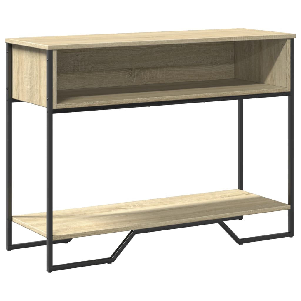 Wandtafel 100x35x74,5 cm bewerkt hout sonoma eikenkleurig is nu te koop bij PeponiXL, paradijselijk wonen!