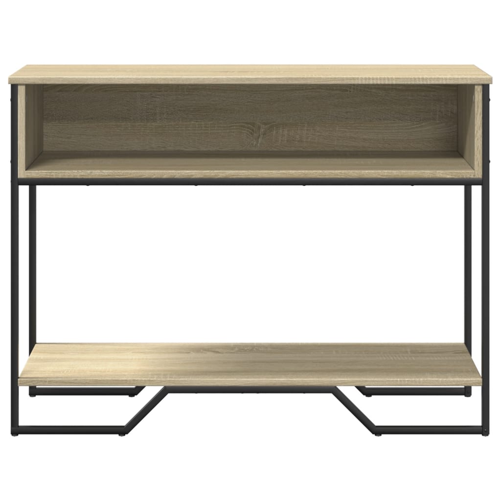 Wandtafel 100x35x74,5 cm bewerkt hout sonoma eikenkleurig is nu te koop bij PeponiXL, paradijselijk wonen!
