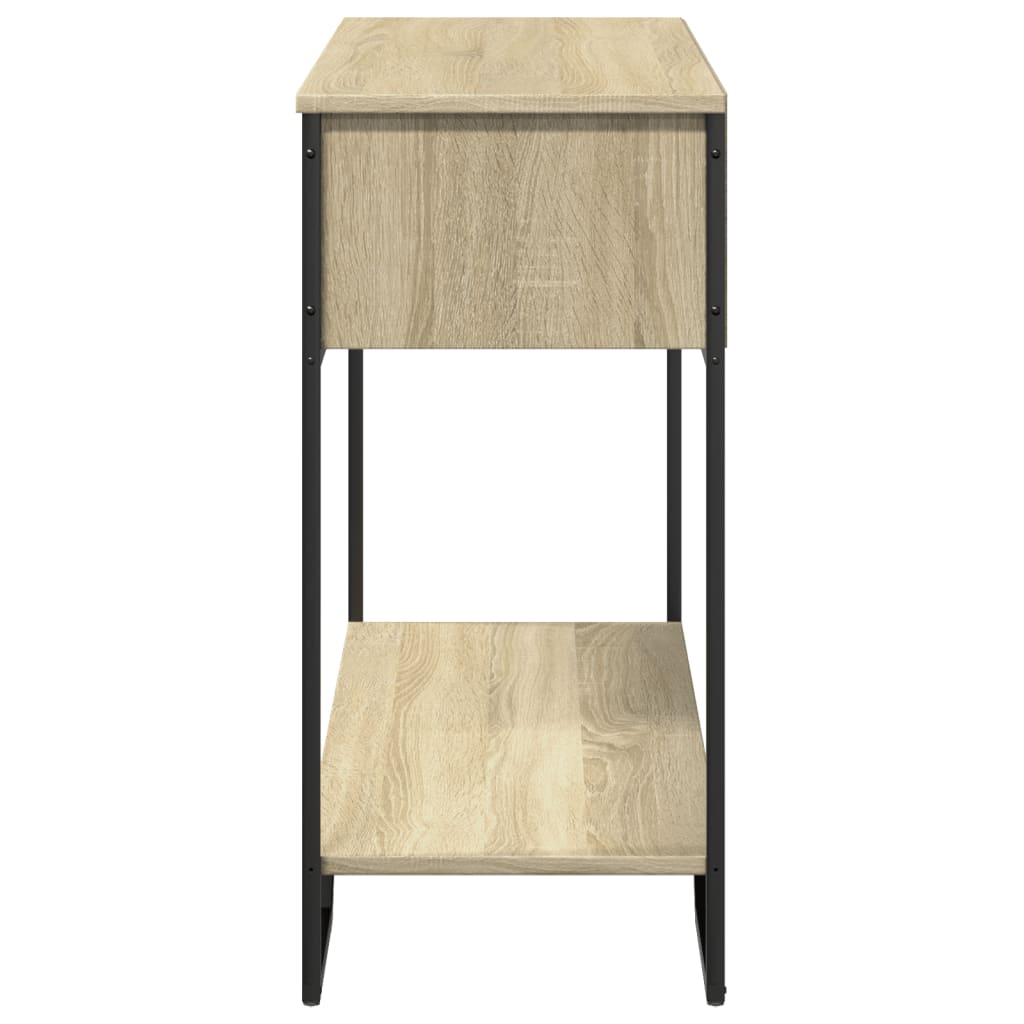 Wandtafel 100x35x74,5 cm bewerkt hout sonoma eikenkleurig is nu te koop bij PeponiXL, paradijselijk wonen!
