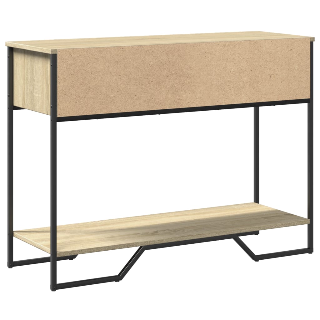 Wandtafel 100x35x74,5 cm bewerkt hout sonoma eikenkleurig is nu te koop bij PeponiXL, paradijselijk wonen!