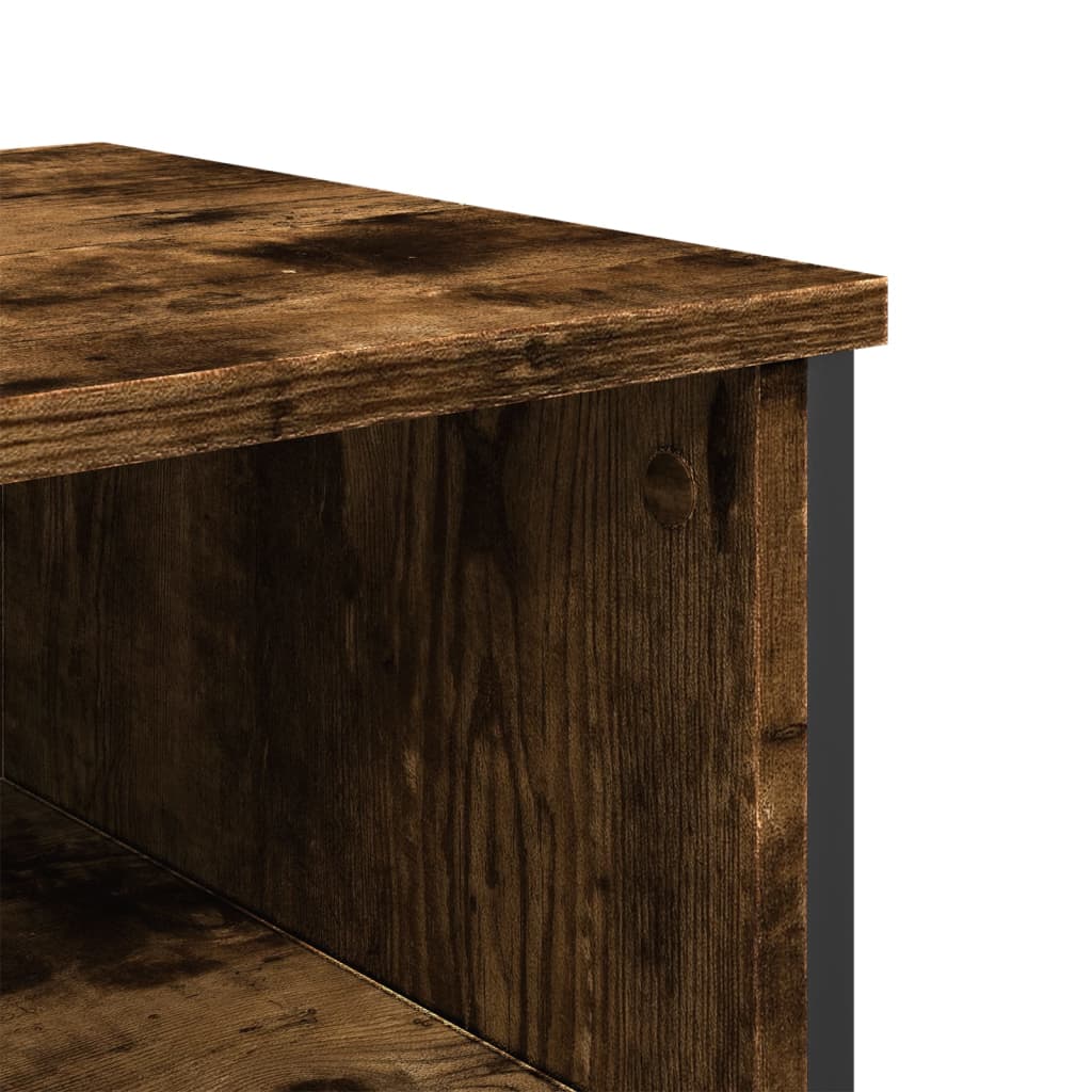 Wandtafel 100x35x74,5 cm bewerkt hout gerookt eikenkleurig is nu te koop bij PeponiXL, paradijselijk wonen!