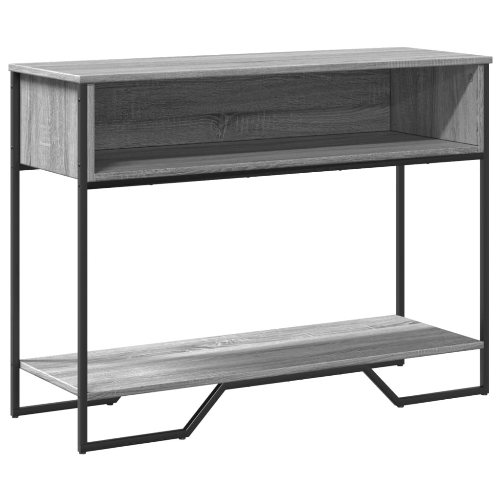 Wandtafel 100x35x74,5 cm bewerkt hout grijs sonoma eikenkleurig is nu te koop bij PeponiXL, paradijselijk wonen!