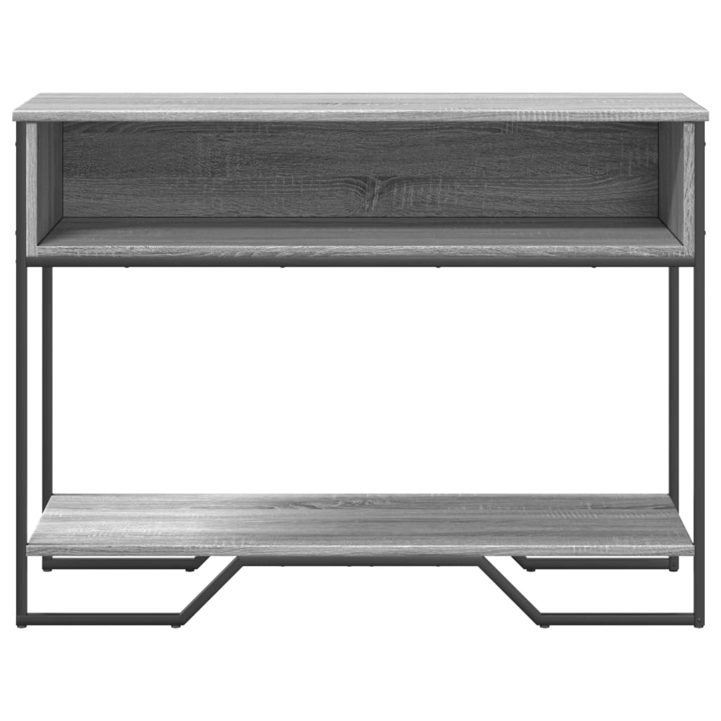 Wandtafel 100x35x74,5 cm bewerkt hout grijs sonoma eikenkleurig is nu te koop bij PeponiXL, paradijselijk wonen!