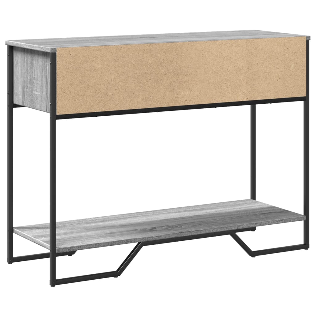 Wandtafel 100x35x74,5 cm bewerkt hout grijs sonoma eikenkleurig is nu te koop bij PeponiXL, paradijselijk wonen!