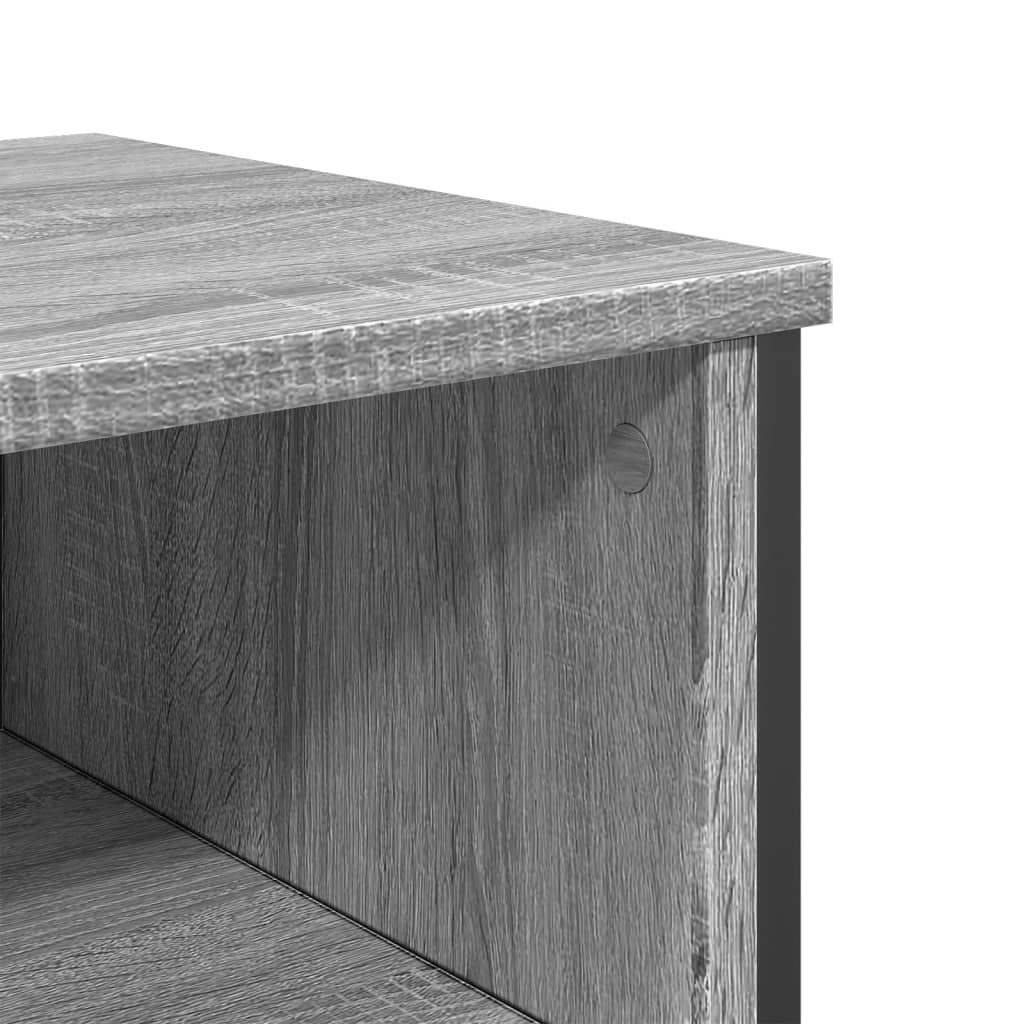 Wandtafel 100x35x74,5 cm bewerkt hout grijs sonoma eikenkleurig is nu te koop bij PeponiXL, paradijselijk wonen!