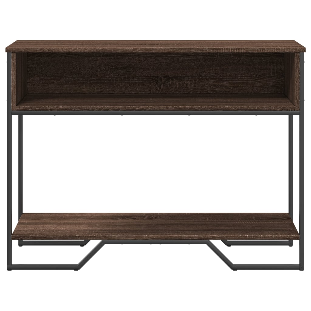 Wandtafel 100x35x74,5 cm bewerkt hout bruin eikenkleurig is nu te koop bij PeponiXL, paradijselijk wonen!