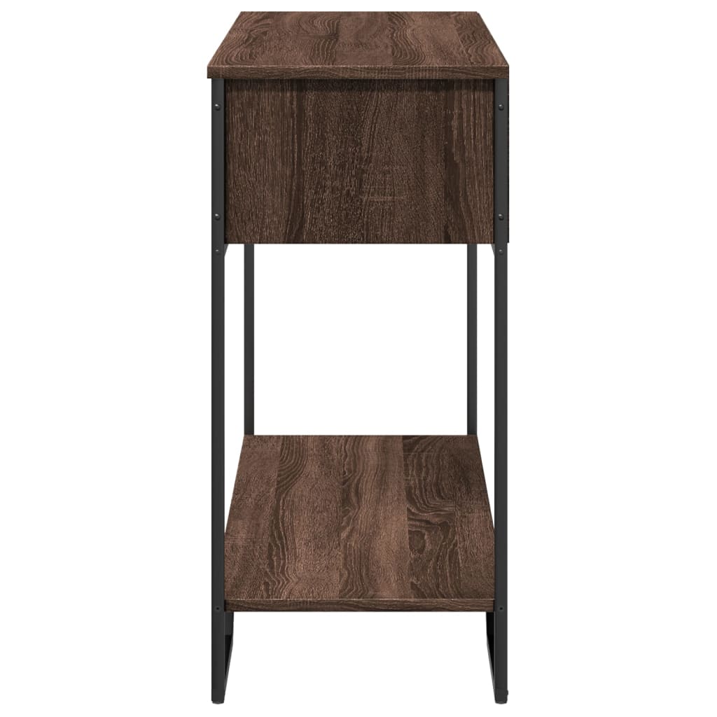 Wandtafel 100x35x74,5 cm bewerkt hout bruin eikenkleurig is nu te koop bij PeponiXL, paradijselijk wonen!
