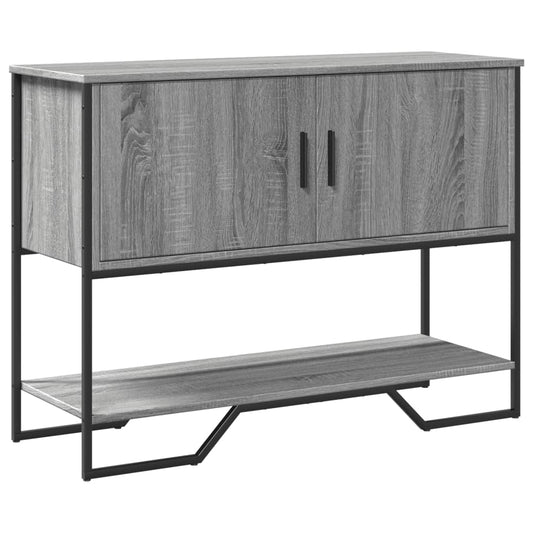 Wandtafel 100x35x74,5 cm bewerkt hout grijs sonoma eikenkleurig is nu te koop bij PeponiXL, paradijselijk wonen!