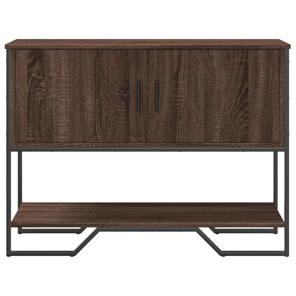 Wandtafel 100x35x74,5 cm bewerkt hout bruin eikenkleurig is nu te koop bij PeponiXL, paradijselijk wonen!