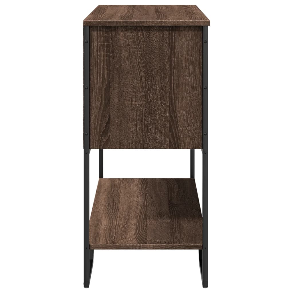 Wandtafel 100x35x74,5 cm bewerkt hout bruin eikenkleurig is nu te koop bij PeponiXL, paradijselijk wonen!