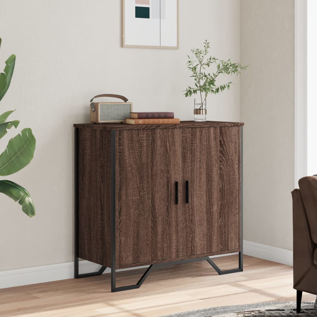 Dressoir 78x35,5x74,5 cm bewerkt hout bruin eikenkleur is nu te koop bij PeponiXL, paradijselijk wonen!
