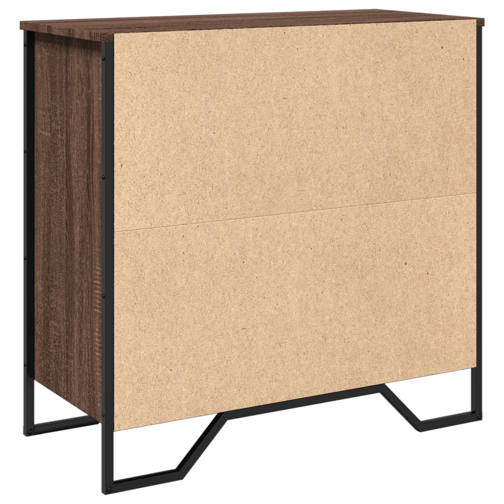 Dressoir 78x35,5x74,5 cm bewerkt hout bruin eikenkleur is nu te koop bij PeponiXL, paradijselijk wonen!