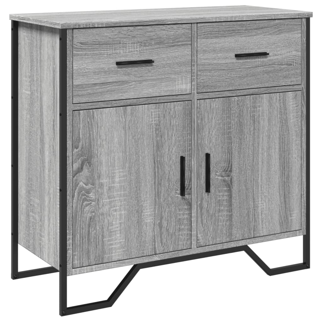 Dressoir 79.5x35,5x74,5 cm bewerkt hout grijs sonoma eikenkleur is nu te koop bij PeponiXL, paradijselijk wonen!