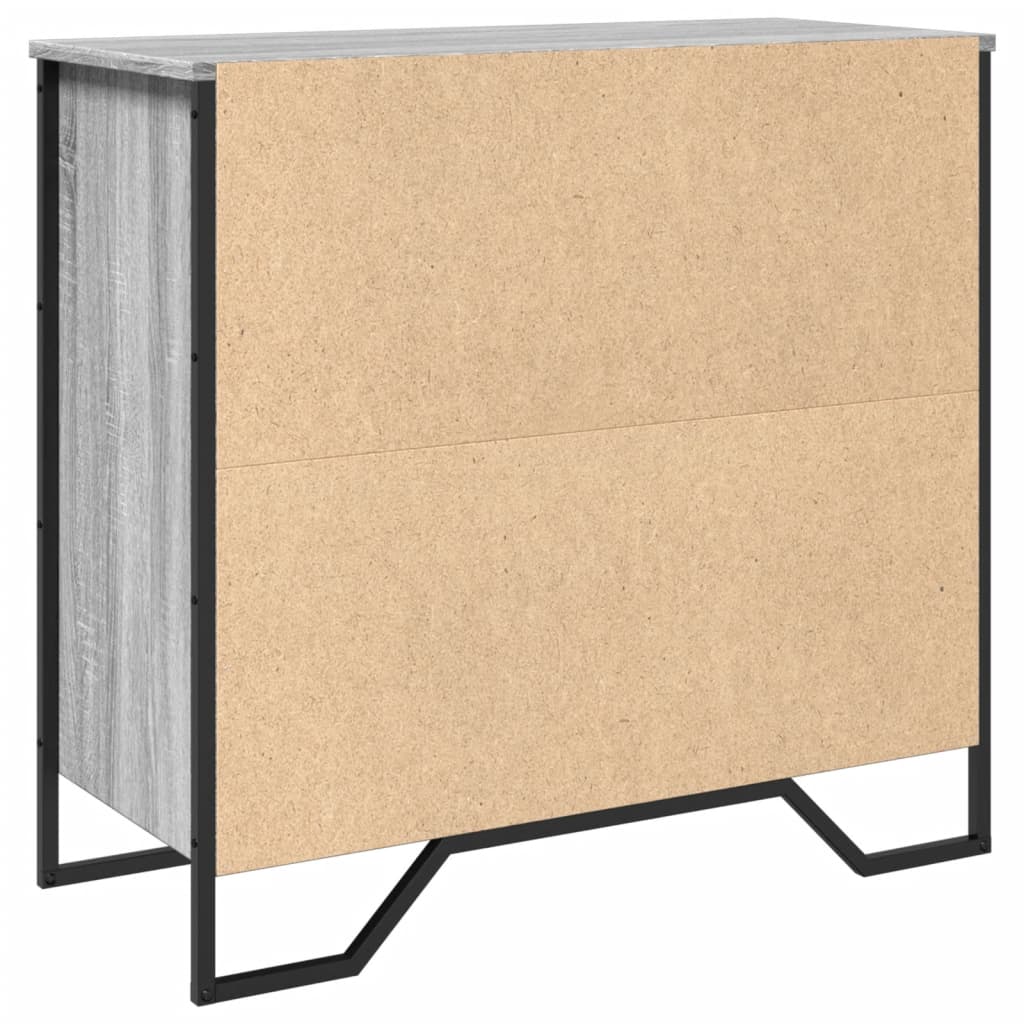 Dressoir 79.5x35,5x74,5 cm bewerkt hout grijs sonoma eikenkleur is nu te koop bij PeponiXL, paradijselijk wonen!