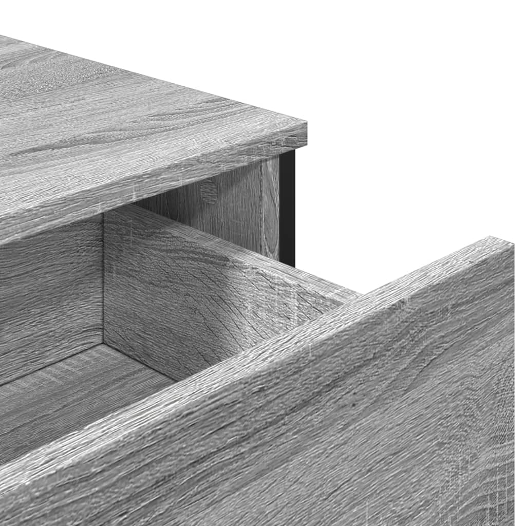 Dressoir 79.5x35,5x74,5 cm bewerkt hout grijs sonoma eikenkleur is nu te koop bij PeponiXL, paradijselijk wonen!