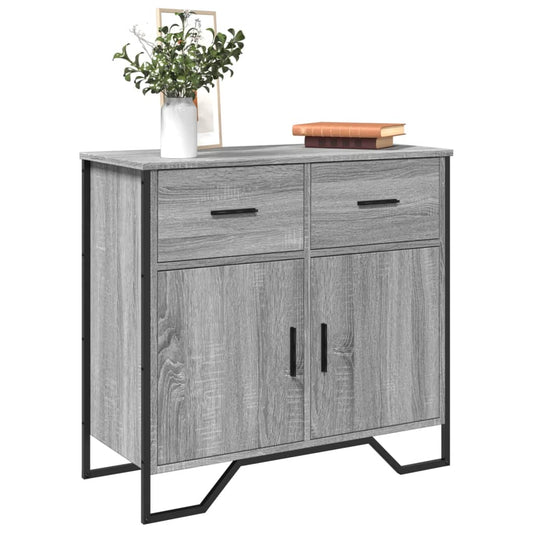 Dressoir 79.5x35,5x74,5 cm bewerkt hout grijs sonoma eikenkleur is nu te koop bij PeponiXL, paradijselijk wonen!