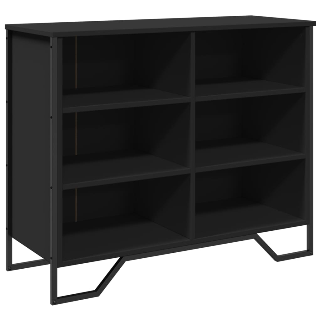 Dressoir 91x35,5x74,5 cm bewerkt hout zwart is nu te koop bij PeponiXL, paradijselijk wonen!