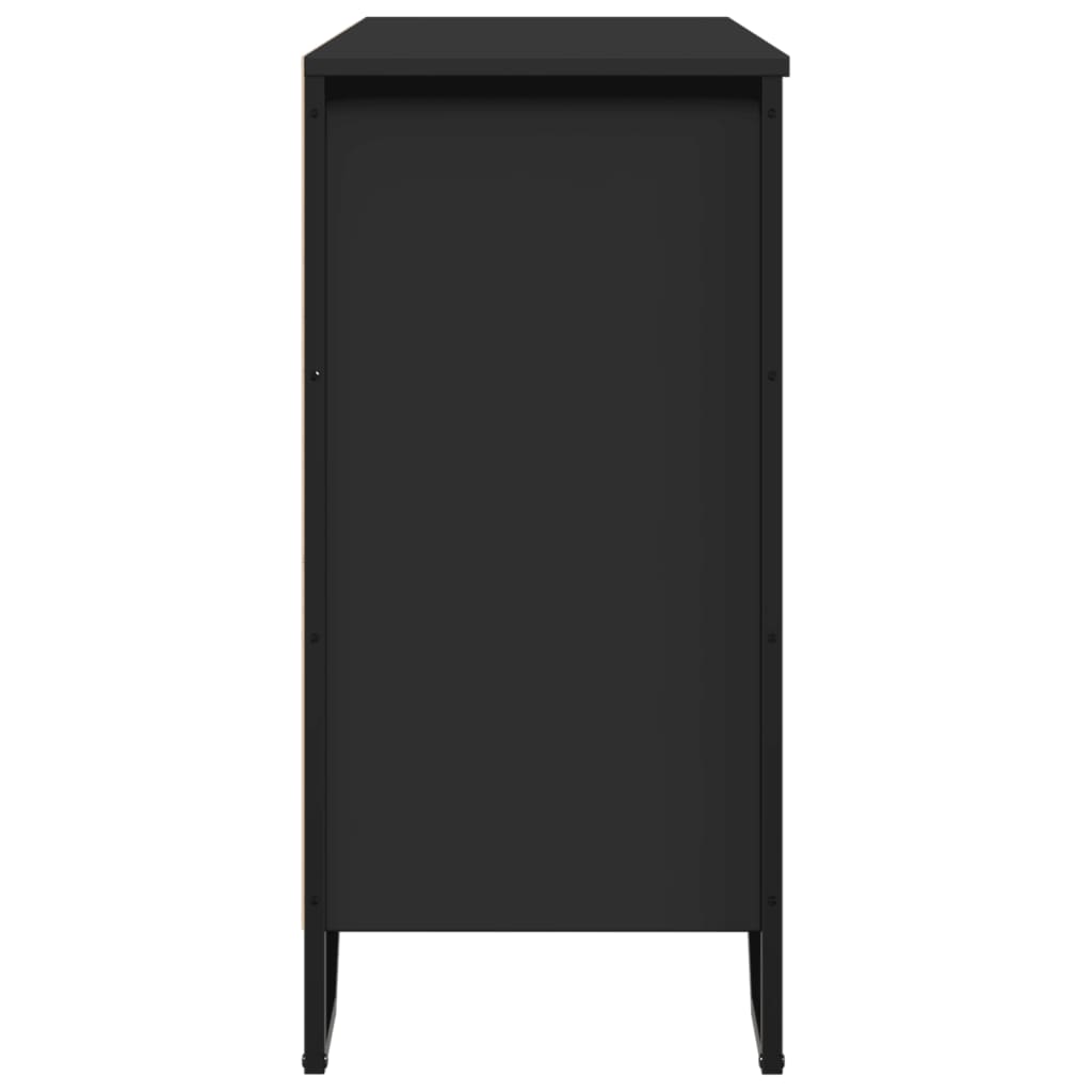 Dressoir 91x35,5x74,5 cm bewerkt hout zwart is nu te koop bij PeponiXL, paradijselijk wonen!