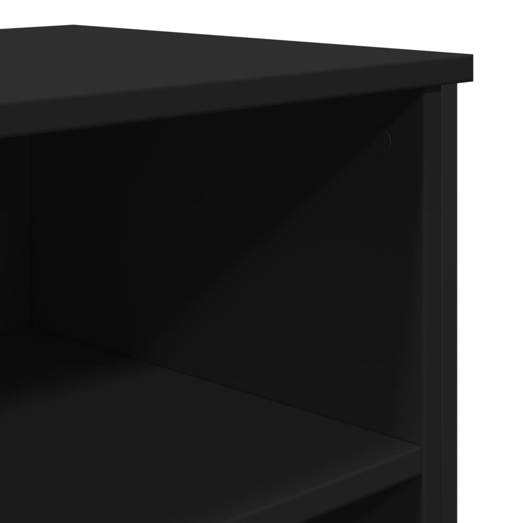 Dressoir 91x35,5x74,5 cm bewerkt hout zwart is nu te koop bij PeponiXL, paradijselijk wonen!