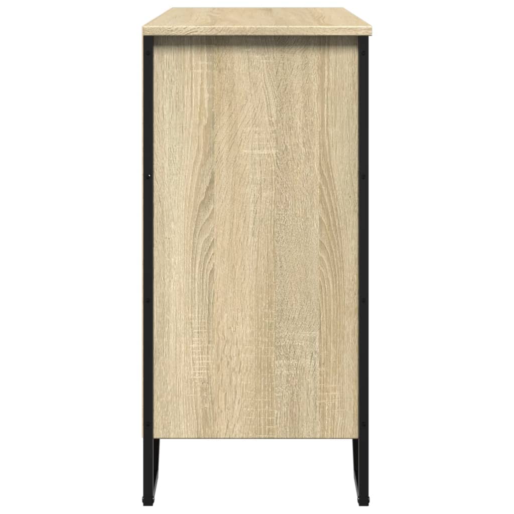 Dressoir 91x35,5x74,5 cm bewerkt hout sonoma eikenkleurig is nu te koop bij PeponiXL, paradijselijk wonen!