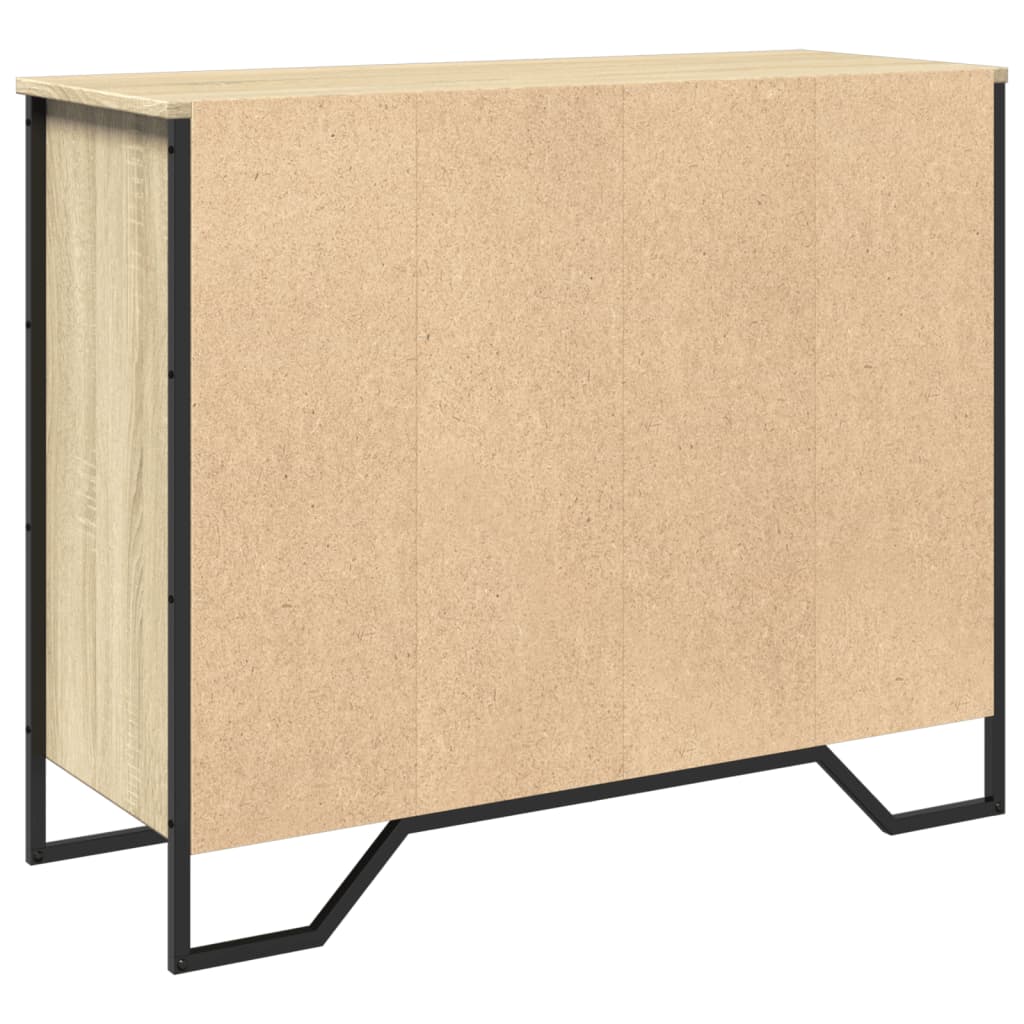 Dressoir 91x35,5x74,5 cm bewerkt hout sonoma eikenkleurig is nu te koop bij PeponiXL, paradijselijk wonen!